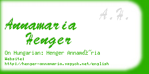 annamaria henger business card